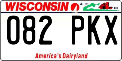 WI license plate 082PKX
