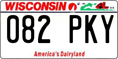 WI license plate 082PKY