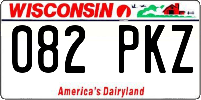 WI license plate 082PKZ