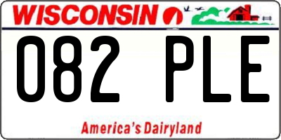 WI license plate 082PLE