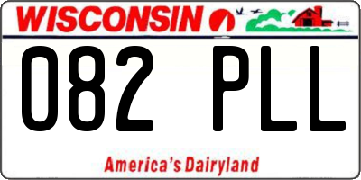WI license plate 082PLL