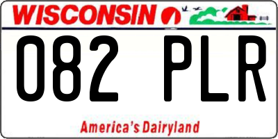WI license plate 082PLR