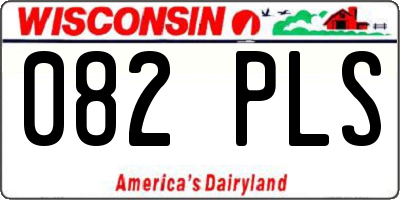 WI license plate 082PLS