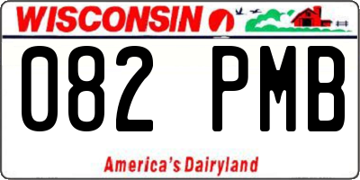 WI license plate 082PMB