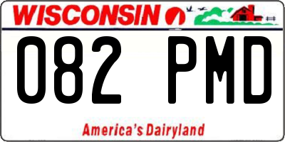 WI license plate 082PMD