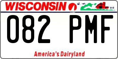 WI license plate 082PMF