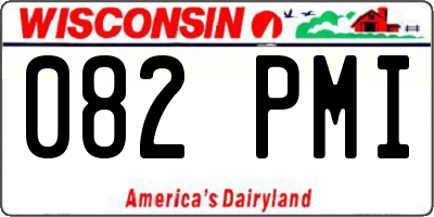 WI license plate 082PMI