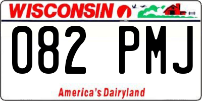 WI license plate 082PMJ