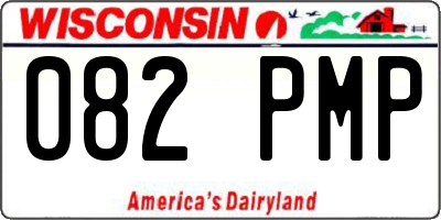 WI license plate 082PMP