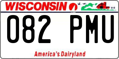 WI license plate 082PMU