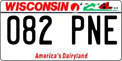 WI license plate 082PNE