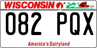 WI license plate 082PQX