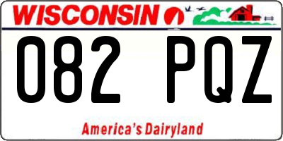 WI license plate 082PQZ