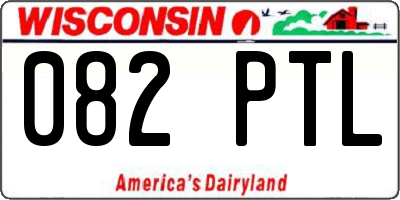 WI license plate 082PTL