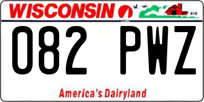 WI license plate 082PWZ