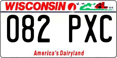 WI license plate 082PXC