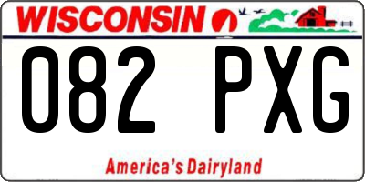 WI license plate 082PXG