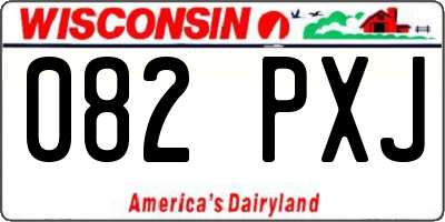 WI license plate 082PXJ