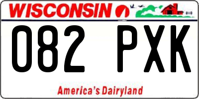WI license plate 082PXK