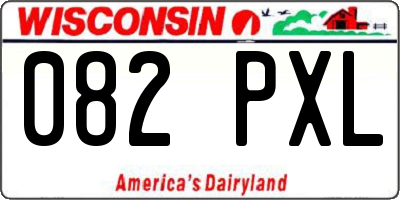 WI license plate 082PXL
