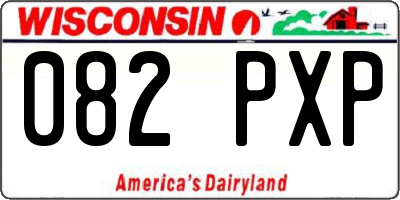 WI license plate 082PXP