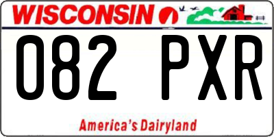 WI license plate 082PXR