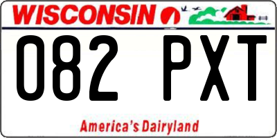 WI license plate 082PXT