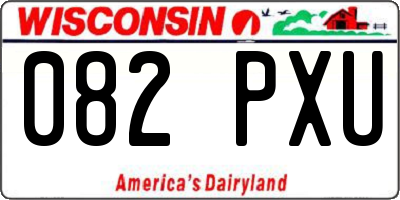 WI license plate 082PXU