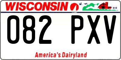WI license plate 082PXV