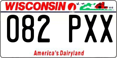 WI license plate 082PXX