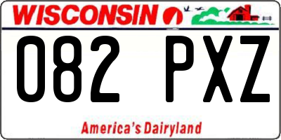 WI license plate 082PXZ