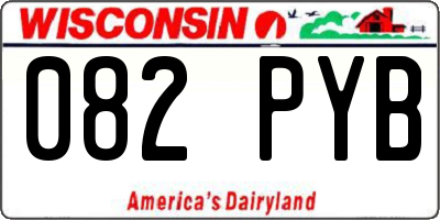 WI license plate 082PYB