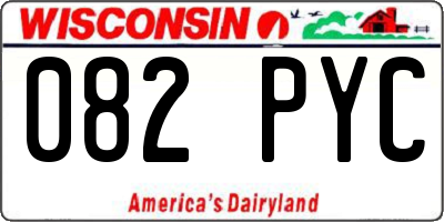 WI license plate 082PYC