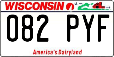 WI license plate 082PYF