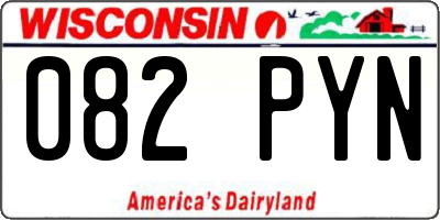 WI license plate 082PYN