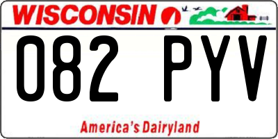WI license plate 082PYV