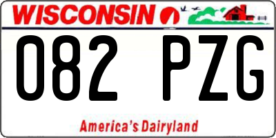 WI license plate 082PZG