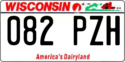 WI license plate 082PZH