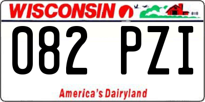 WI license plate 082PZI