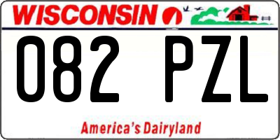 WI license plate 082PZL