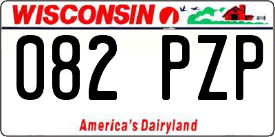WI license plate 082PZP