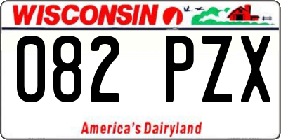 WI license plate 082PZX
