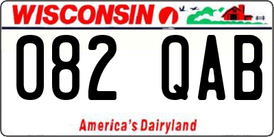 WI license plate 082QAB