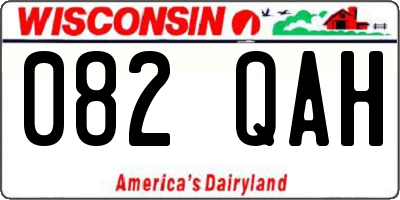 WI license plate 082QAH