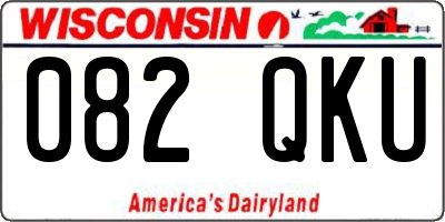 WI license plate 082QKU