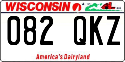 WI license plate 082QKZ