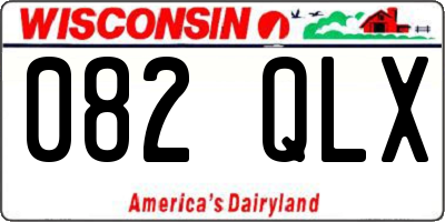 WI license plate 082QLX