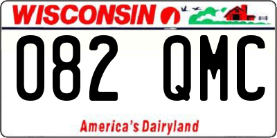 WI license plate 082QMC