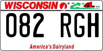 WI license plate 082RGH