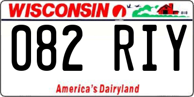 WI license plate 082RIY